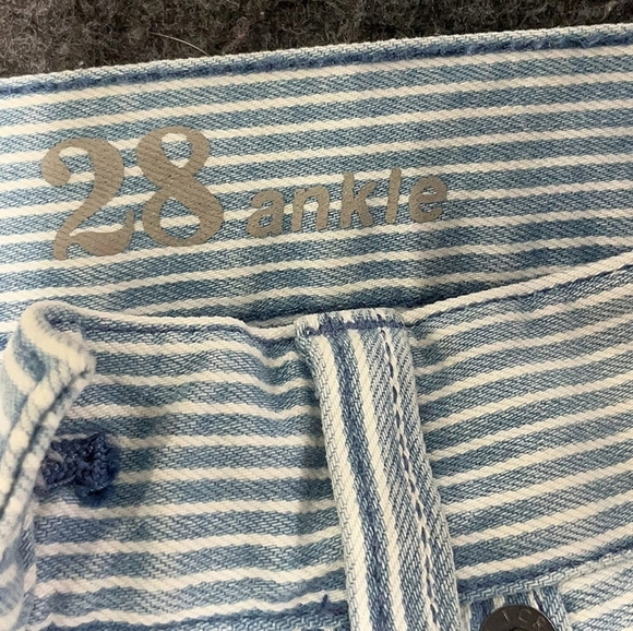 J.Crew Toothpick Stripe Jeans – Size 28 Ankle – NWT - Picture 7 of 7